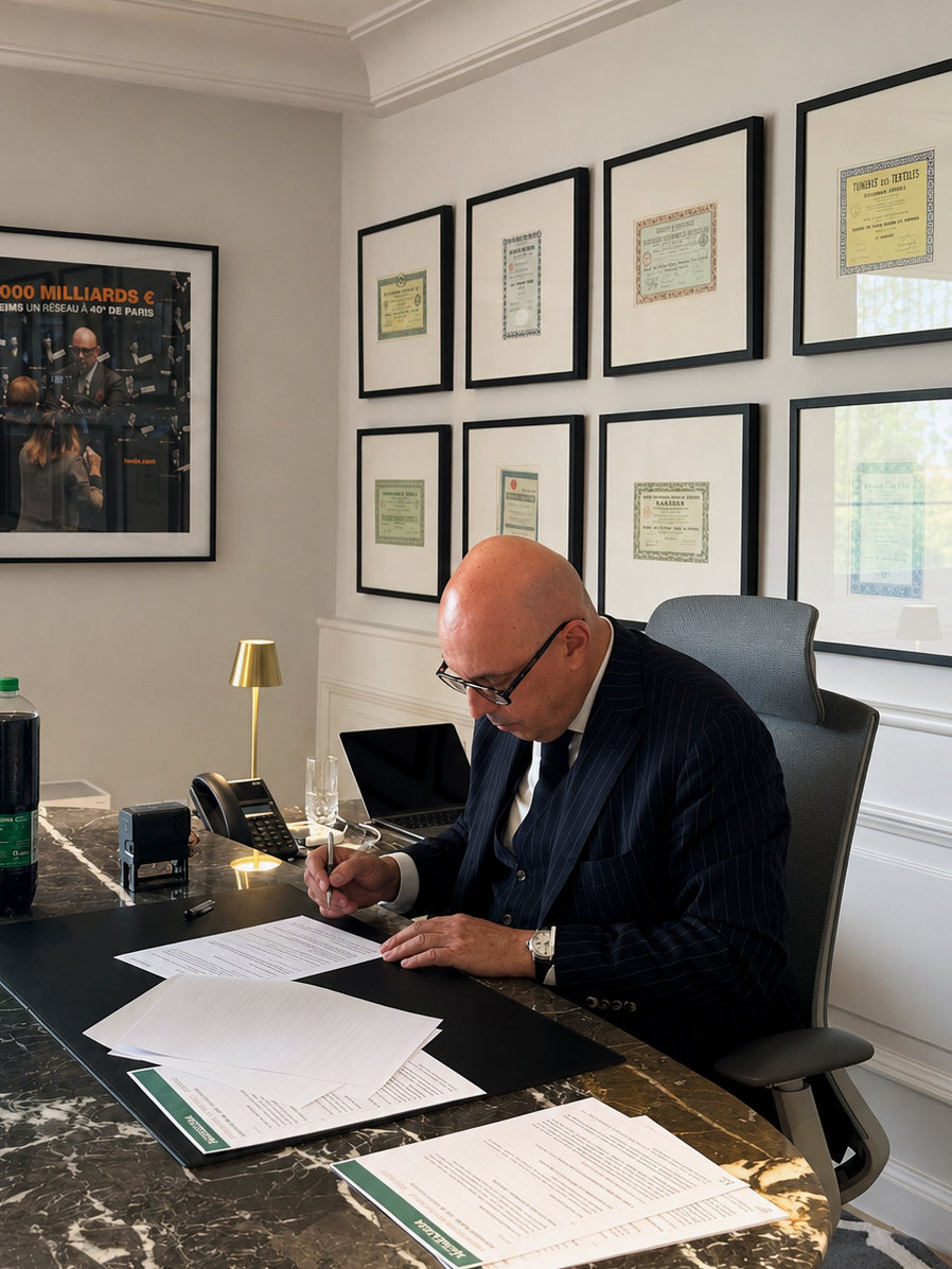 Alexandre Canabal signant la convention