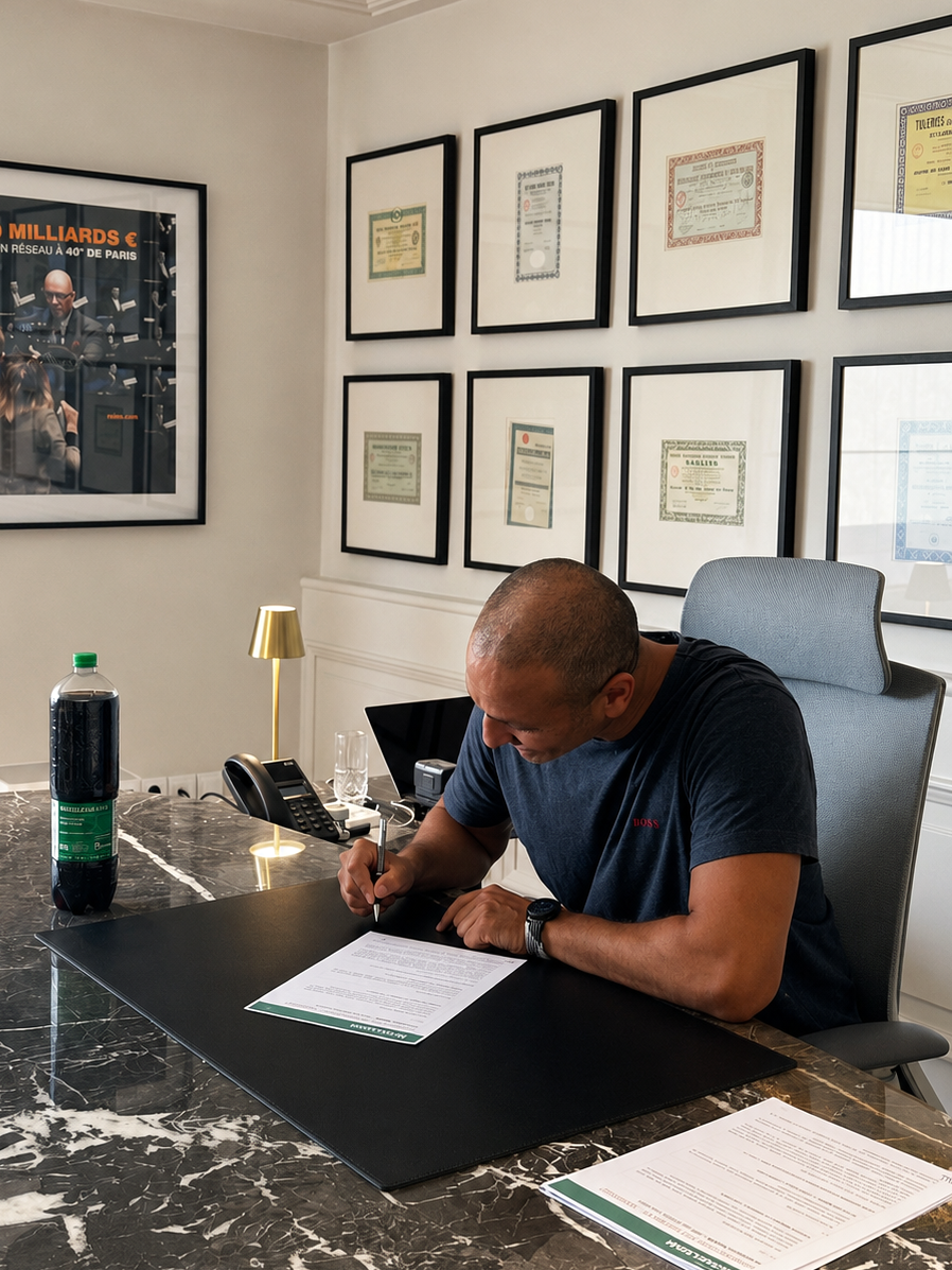 Mohamed Zgueb signant la convention
